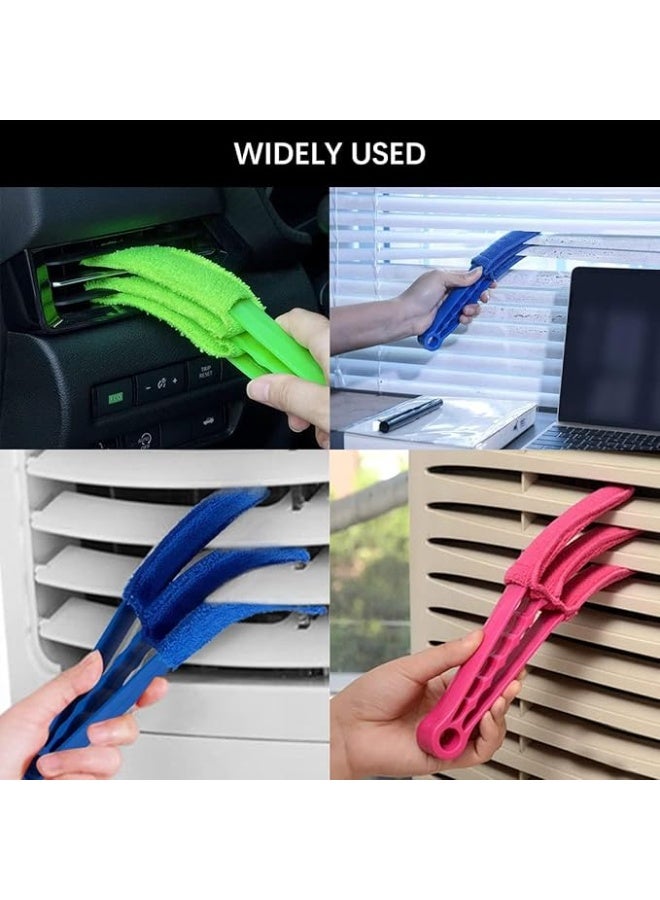 Spaceshoop Cleaning brush Microfiber Removable Washable Cleaning Brush Clip Household Duster Window Leaves Blinds Cleaner Brushes Tool clean (1pc, blue) - Image 5