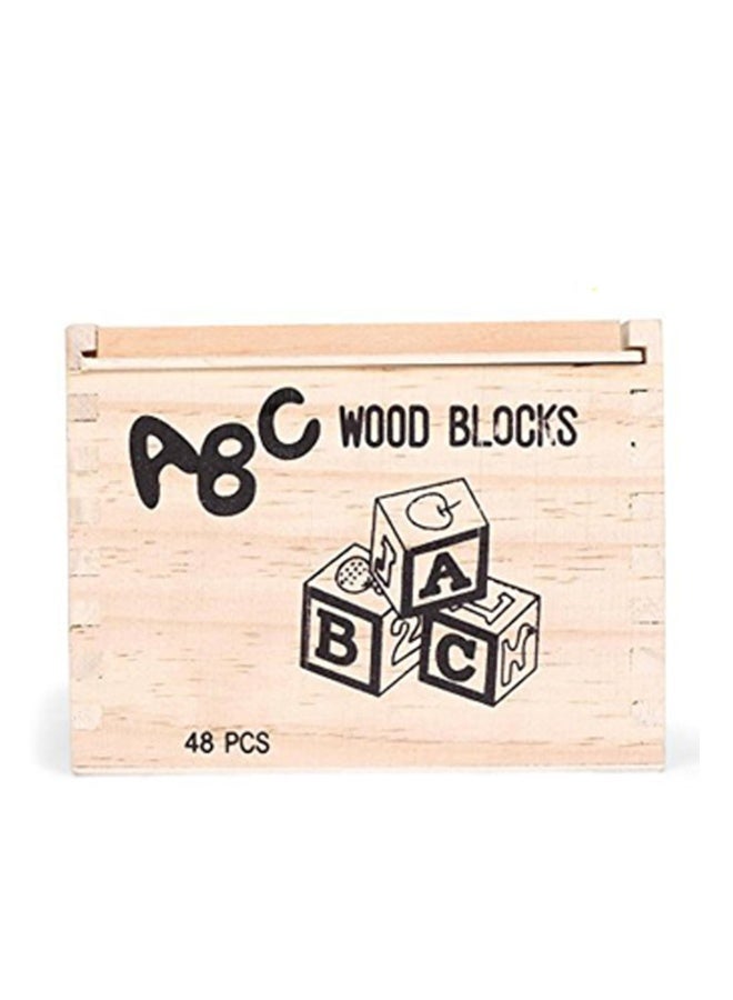 Wooden ABC Alphabet Blocks Set with Storage Box, Colorful Letter Cubes Montessori Educational Toy for Early Learning, Spelling, Phonics and Language Development for Kids - Image 1