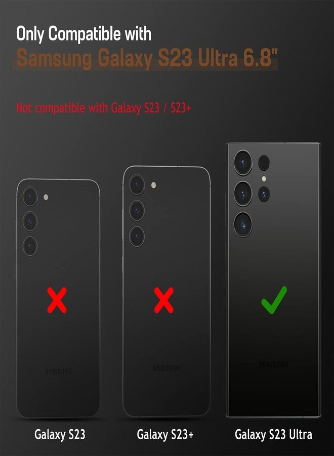 LOHASIC جراب LOHASIC لهاتف Galaxy S23 Ultra، مصنوع من الجلد الفاخر عالي الجودة، بتصميم أنيق وعملي، ومقبض مانع للانزلاق، ومقاوم للصدمات، يوفر حماية كاملة للهاتف، متوافق مع Samsung Galaxy S23 Ultra 5G مقاس 6.8 بوصة - بني - Image 2
