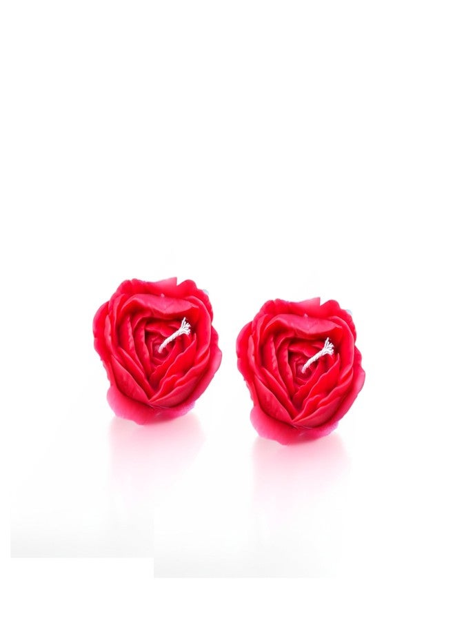 SCIIAN Rose Candles for Home Decor | Scented Candle for Gift Set | Decorative Candles for Valantine Day | Aesthetic Aroma Candle (Pack of 2) - Image 1