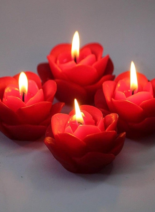 SCIIAN Rose Candles for Home Decor | Scented Candle for Gift Set | Decorative Candles for Valantine Day | Aesthetic Aroma Candle (Pack of 2) - Image 3