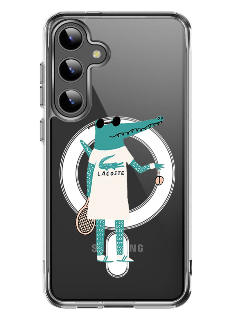 Theodor - Magnetic Case for Samsung Galaxy S24 6.2-inch Compatible with MagSafe Wireless Charging, Shockproof Phone Bumper Cover Lacoste copy - Image 1