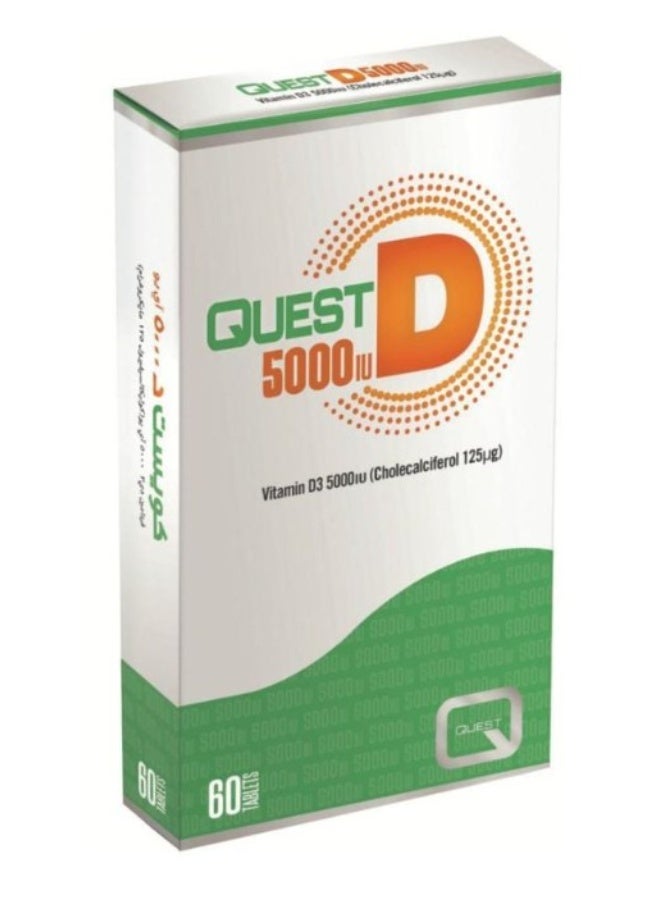 Quest D 5000 IU Vitamin D3 Supplement – 60 Tablets | Supports Immunity, Bones & Muscle Health - Image 4