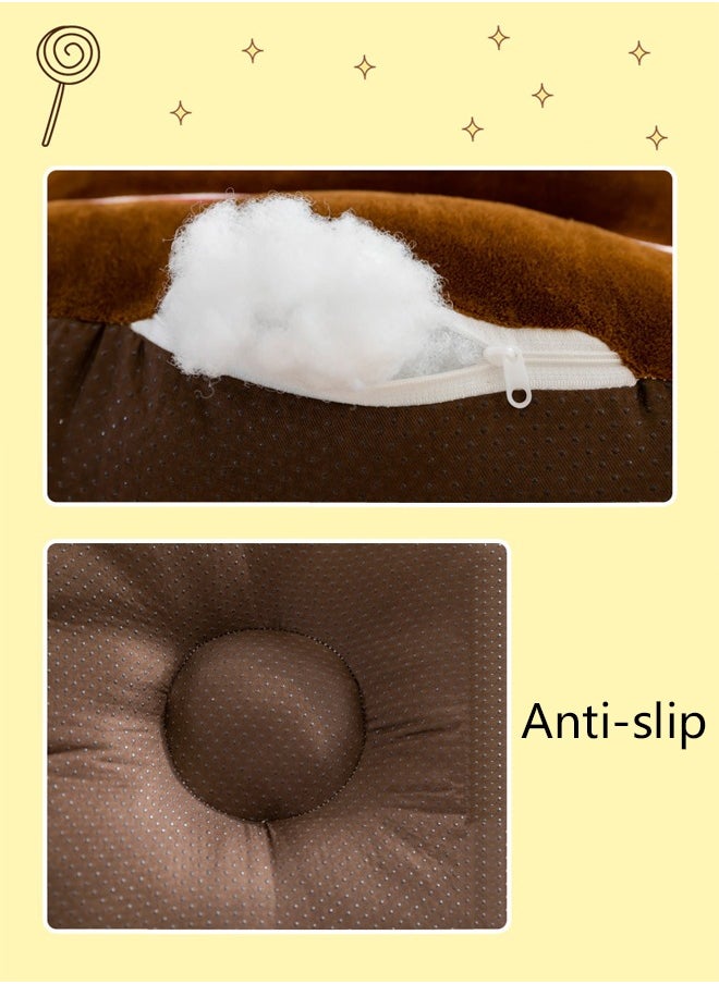 ZCM-HAPPY - Baby Sitting Support Seat Sofa, Infant Learning Chair Head Protect - Breathable Crystal Fabric, Feather Cotton Filling, Perfect Toddler Gift to Learn to Sit - Image 1