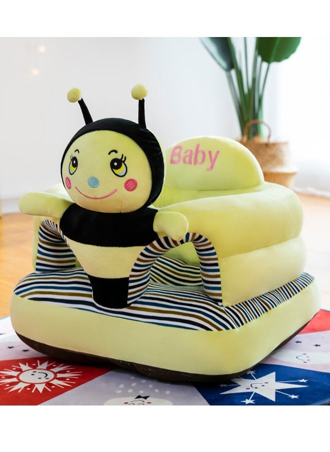 ZCM-HAPPY - Baby Sitting Support Seat Sofa, Infant Learning Chair Head Protect - Breathable Crystal Fabric, Feather Cotton Filling, Perfect Toddler Gift to Learn to Sit - Image 1