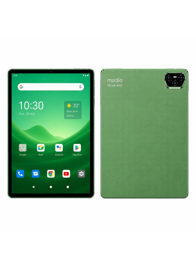 Modio Tab M42 Tablet 10.1" IPS HD, 8GB RAM 512GB Storage, Android 13, 10000mAh, Dual SIM WiFi, 13MP Camera, Keyboard Mouse Pen Bundle – Green - Image 1