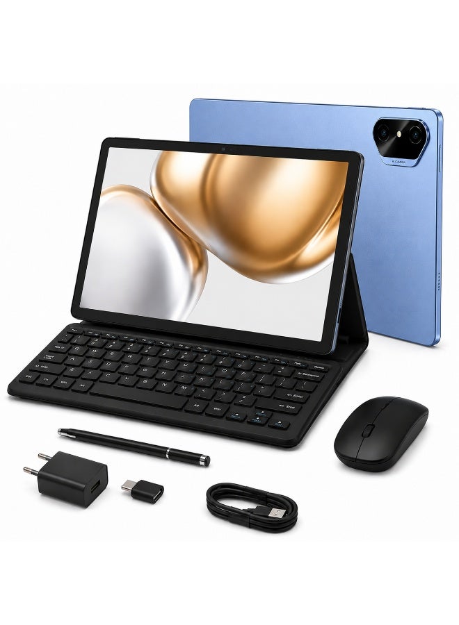 Modio Tab M42 Tablet 10.1" IPS HD, 8GB RAM 512GB Storage, Android 13, 10000mAh, Dual SIM WiFi, 13MP Camera, Keyboard Mouse Pen Bundle