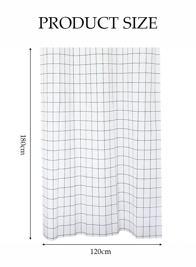 DUNISO ستارة دش مقاومة للماء، ستائر حمام سميكة، امتصاص الرطوبة والمتانة، مقاومة للماء وتجفيف سريع، مضادة للعفن، مع خطافات، للحمام وحوض الاستحمام، 120*180 سم - Image 2