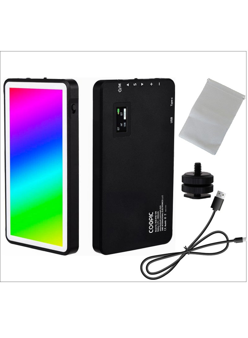 COOPIC Create Cool Pictures RGB-M1 II 2500K-9000K Pocket RGB LED Light, 360°, 16M Colors, CRI ≥95, 24 Scene Modes, 4000mAh Battery for Photography & Vlogging - Image 1