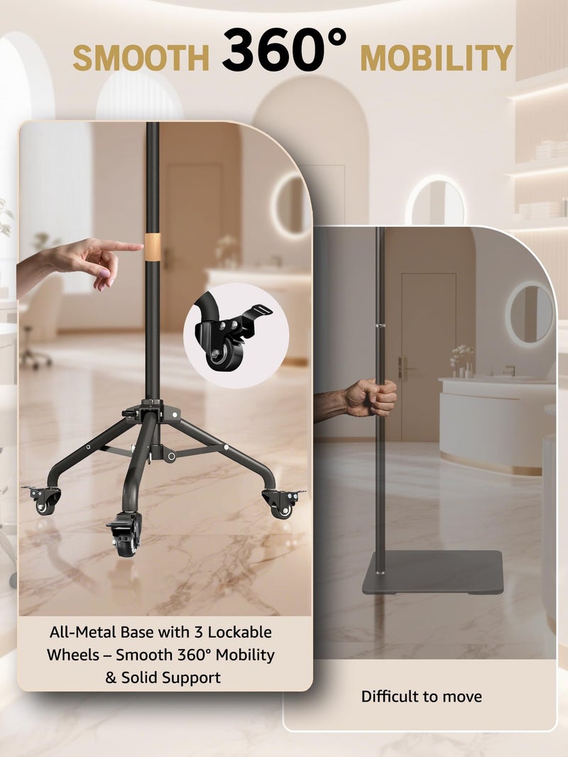 Arsoer Lash Light for Eyelash Extensions, Floor Lamp with Moveable Stand & Flexible Arm, Esthetician Light with Adjustable Height & Color Temperature for Nail Art/Tattoo/Beauty/Makeup/Eyebrow/Skincare/Craft - Image 3