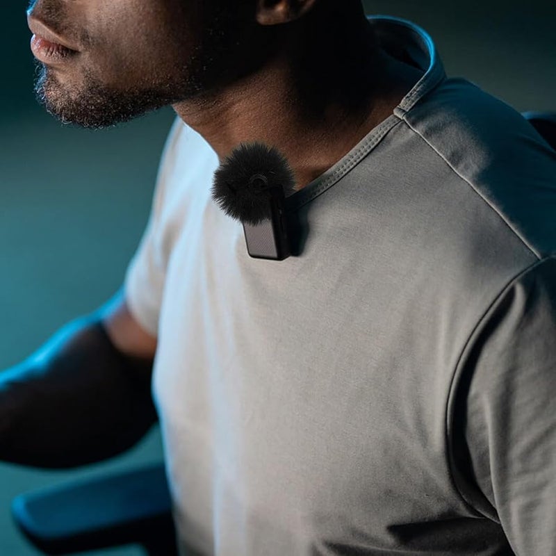 Washable Fabric Double Layer Wind Noise Suppressor Cover For Lavalier Microphones - Image 5