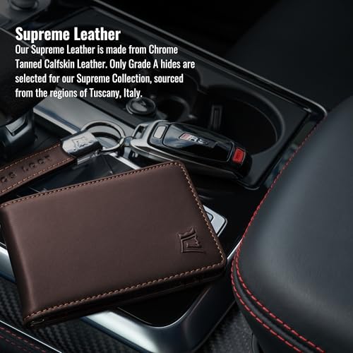 Kings Loot Wallet for Men | Minimalist Slim RFID Blocking Leather Design with Cash Pocket & Card Pull Strap | Holds 1-15 Cards | Stylish & Durable Wallets (Umber) - Image 2