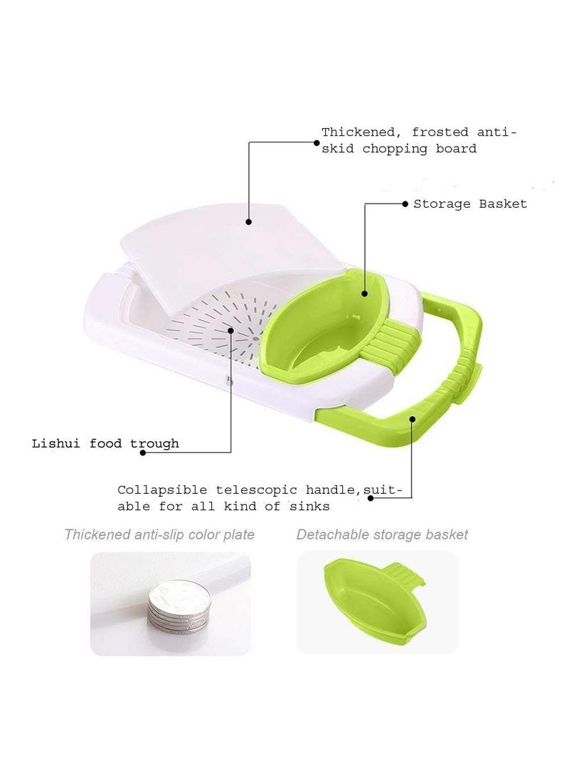 Whitecloud TRANSFORMING HOMES Whitecloud TRANSFORMING HOMES 4 in 1 Multi Function Folding Telescopic Food Chopping Block Cutting Board 18010  - Image 3