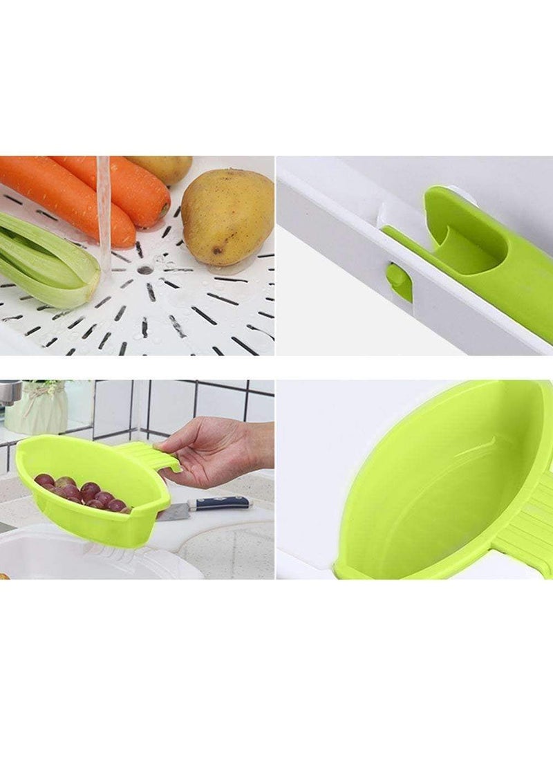 Whitecloud TRANSFORMING HOMES Whitecloud TRANSFORMING HOMES 4 in 1 Multi Function Folding Telescopic Food Chopping Block Cutting Board 18010  - Image 4