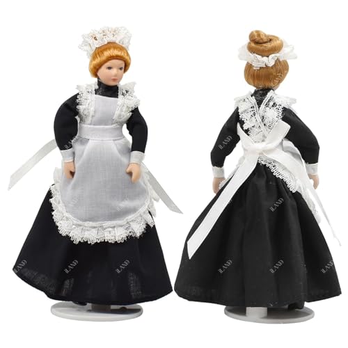 iland Victorian Dollhouse People for 1 12 Scale Accessories 6 inch Miniature Dolls for Dollhouse Little People Figures Doll House Set Cute Realistic - Image 5