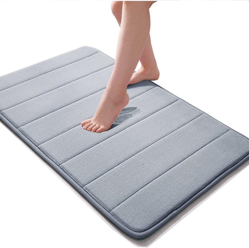 RAMAKHYAM Microfiber Anti Skid Water Super Soft Non Slip Vegas Mats for Bathroom Absorbent Machine Washable and Quick Dry Luxury Mats for Bathroom Home Bath Mat Kitchen Entrance Pack of 1 - Image 1
