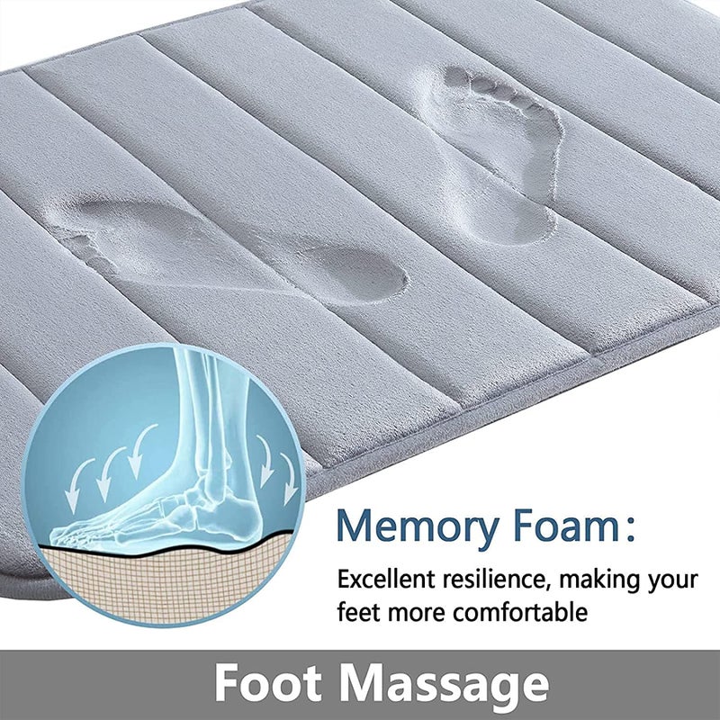 RAMAKHYAM Microfiber Anti Skid Water Super Soft Non Slip Vegas Mats for Bathroom Absorbent Machine Washable and Quick Dry Luxury Mats for Bathroom Home Bath Mat Kitchen Entrance Pack of 1 - Image 3