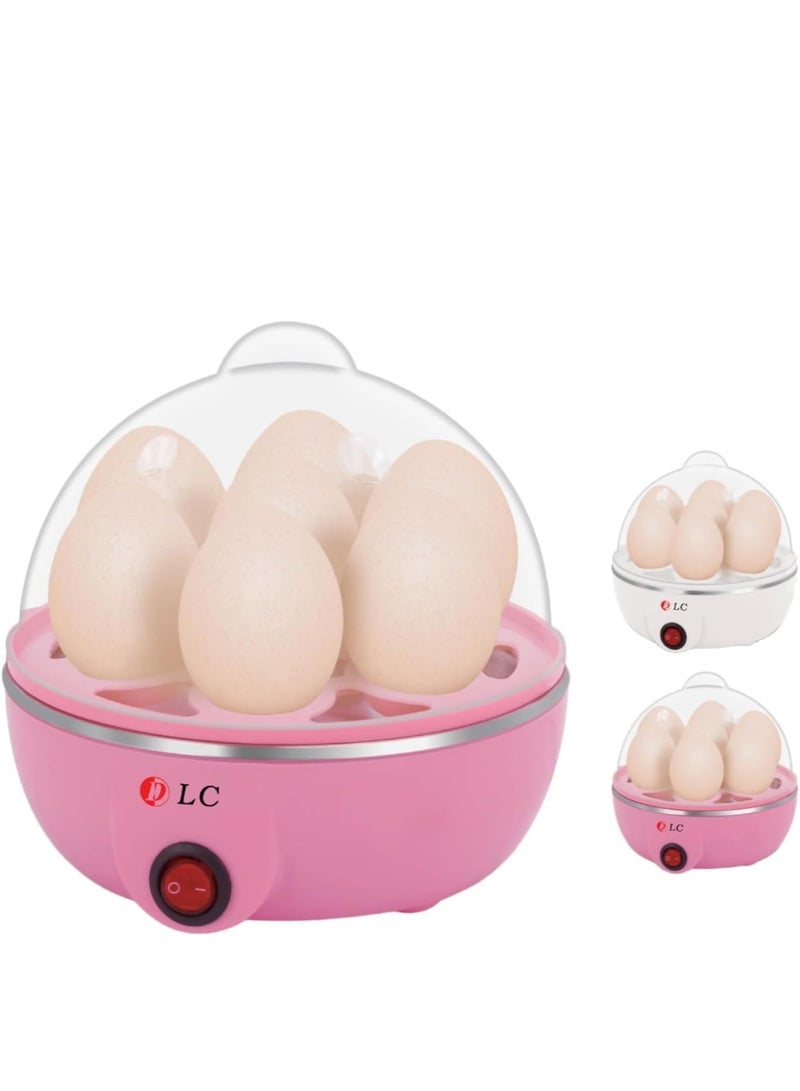 LC Egg Cooker, 350W Electric Egg Beater, White Egg Steamer, Egg Cooker, 7 Egg Volume Steamed Egg Automatically Closed, Double Steamed Egg. Color White (single-deck(7 PCS)) - Image 1