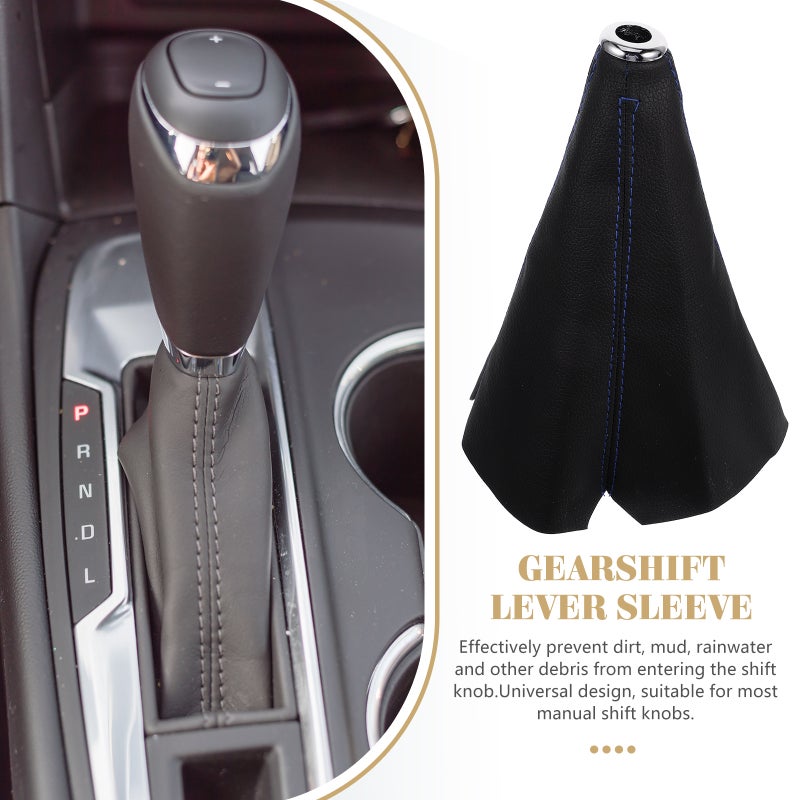 Shift Boot PU Leather Manual Gear Shift Cover Replacement Shifter Boot Retainer - Image 4