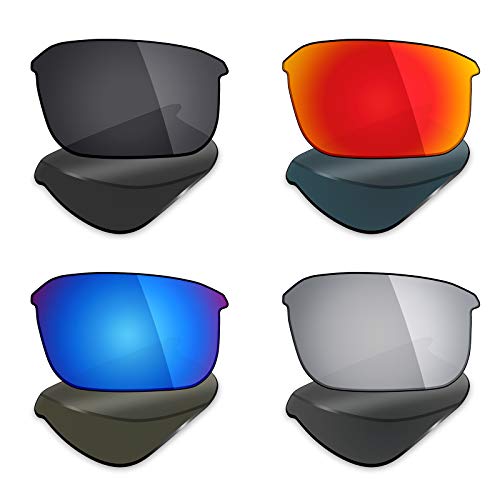 Mryok 4 Pair Polarized Replacement Lenses for Bose Tempo Sunglass - Stealth Black/Fire Red/Ice Blue/Silver Titanium - Image 1