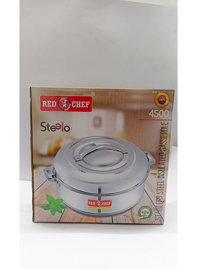 Red Kitchen Chef Red Kitchen Chef Stainless Steel Steelo Cassorole Easy to Carry Hot Boxes for Kitchen Hot Food Easy to Store 4500 ml  - Image 4