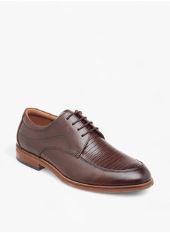 DUCHINI Men's Textured Derby Shoes with Lace-Up Closure  - Image 2