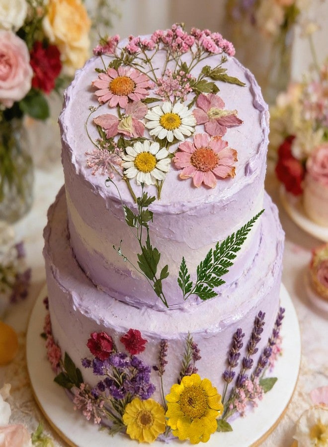Tyotrbs 48Pcs Wildflower Cake Topper, Tyotrbs Dry Flowers For Cake Decoration Wildflowers Decor Baby In Bloom Cake Decorations for Women Birthday Bridal Shower Wedding Party Decoration - Image 4
