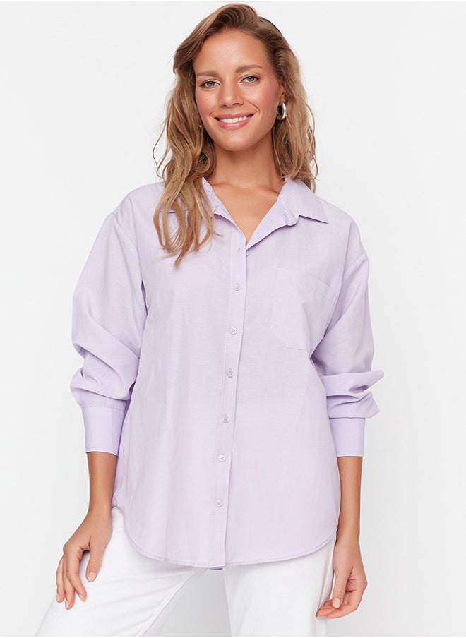 trendyol - Shirt - Purple - Oversize - Image 1