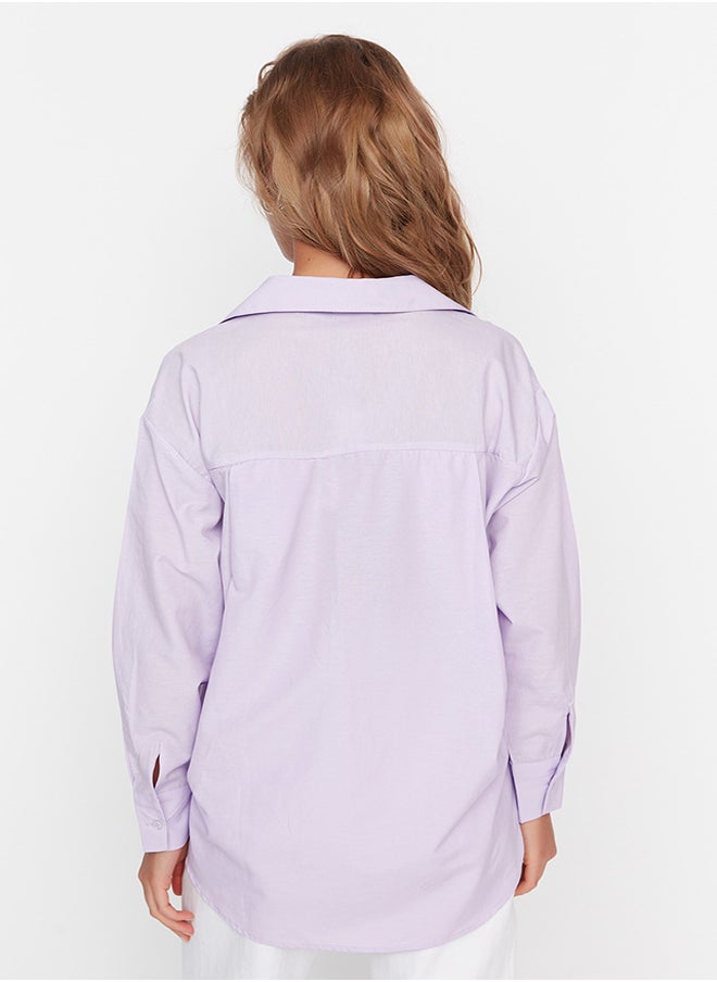 trendyol - Shirt - Purple - Oversize - Image 1