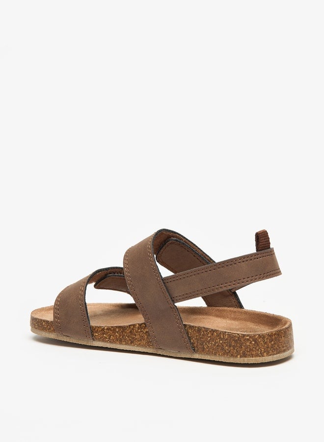 JUNIORS Boys Solid Sandals with Hook and Loop Closure - Image 2