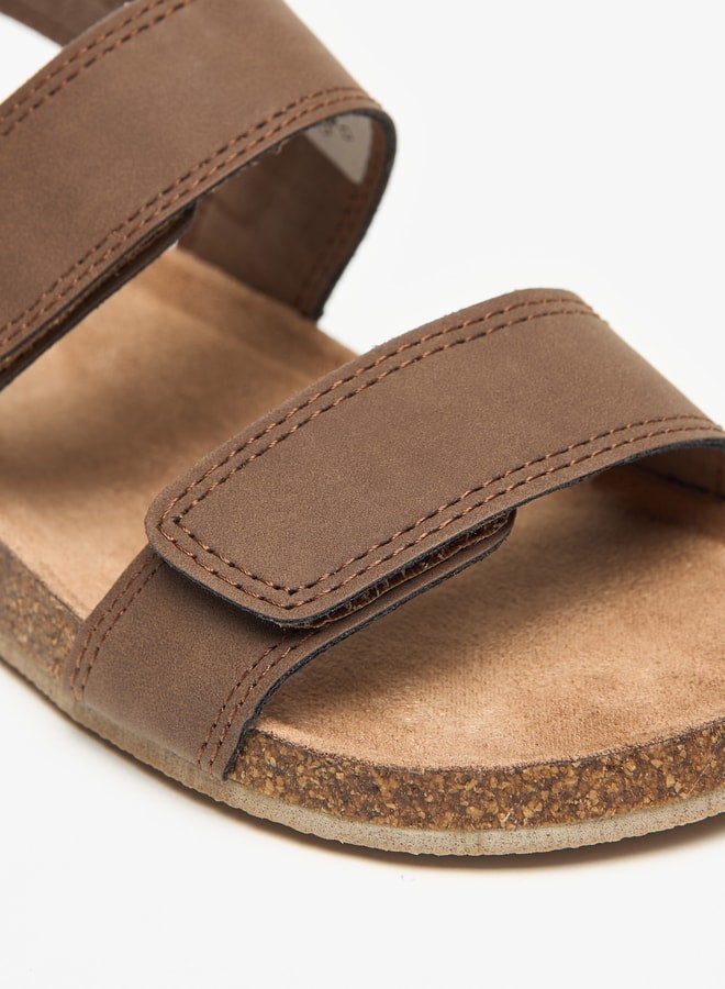 JUNIORS Boys Solid Sandals with Hook and Loop Closure - Image 5