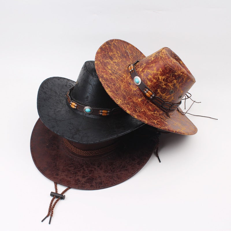 Western Cowboy Hat Men Grassland Mongolian Outdoor Knight  Hat - Image 2