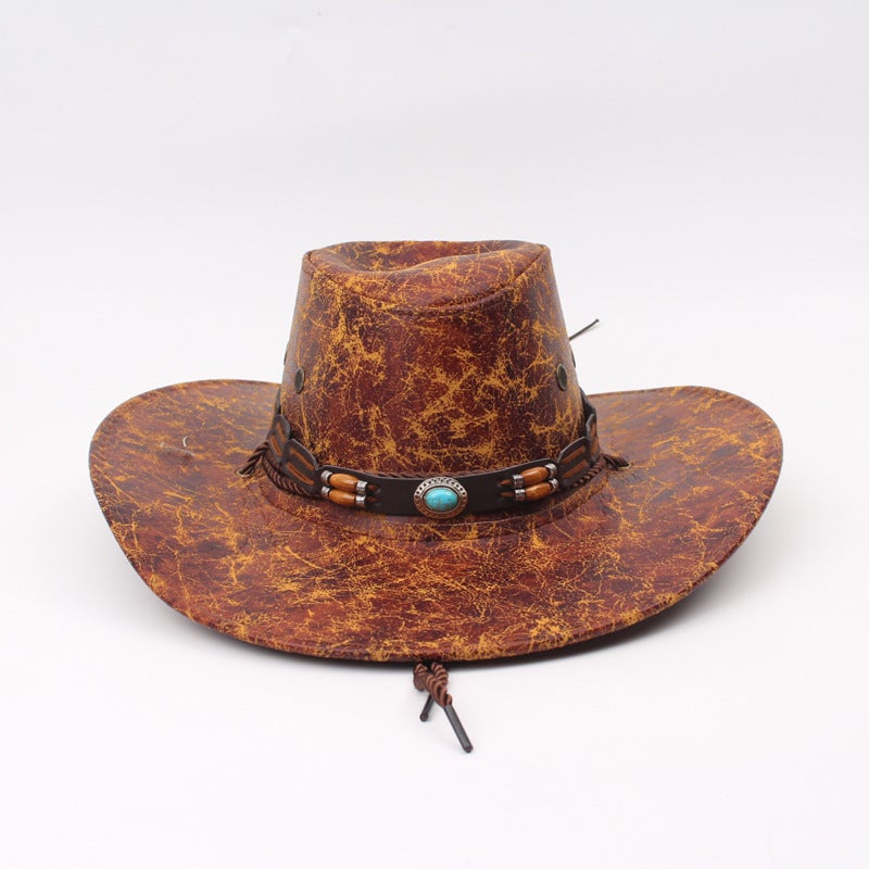 Western Cowboy Hat Men Grassland Mongolian Outdoor Knight  Hat - Image 1
