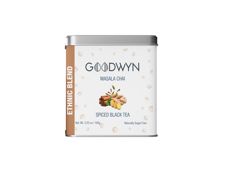 Goodwyn Kadak Masala Chai (100g) - Assam Tea with Cardamom, Cinnamon, Clove, Ginger & Black Pepper | Black & Milk Tea | Boosts Immunity, Aids Digestion & Energy | Export Quality | Reusable Tin Can - Image 2