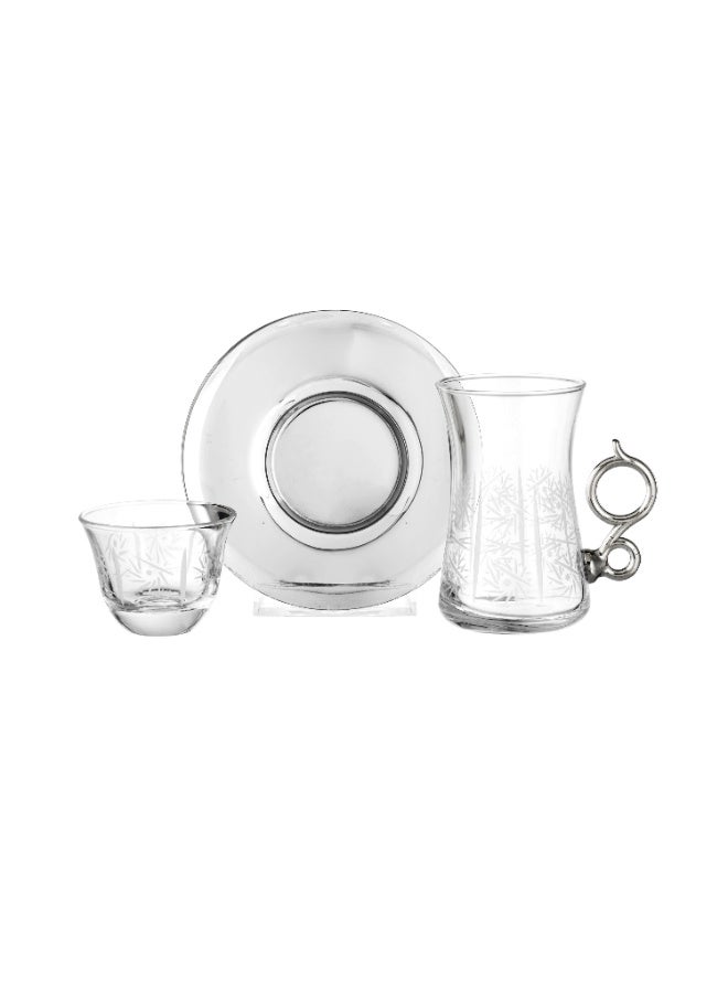byblos ✨ The epitome of hospitality begins here | 18-piece hand-engraved Turkish crystal set for Saudi tea and coffee 💎🇹🇷 - Image 2