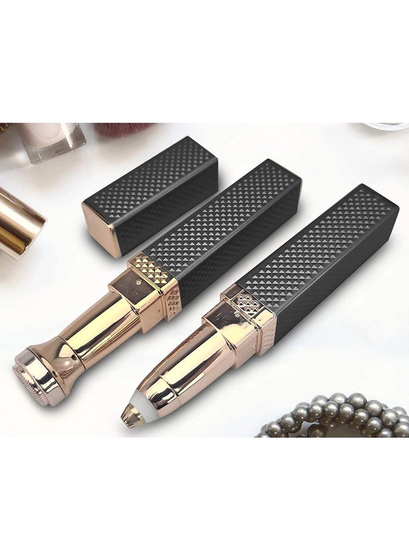 VIO 2 in 1 Facial Women Hair Remover Eyebrow Trimmer Rechargeable Painless Precision Lipstick Style Razor Trimmer for Facial Body Hair Shaver for Lips Nose Chin Face  - Image 2