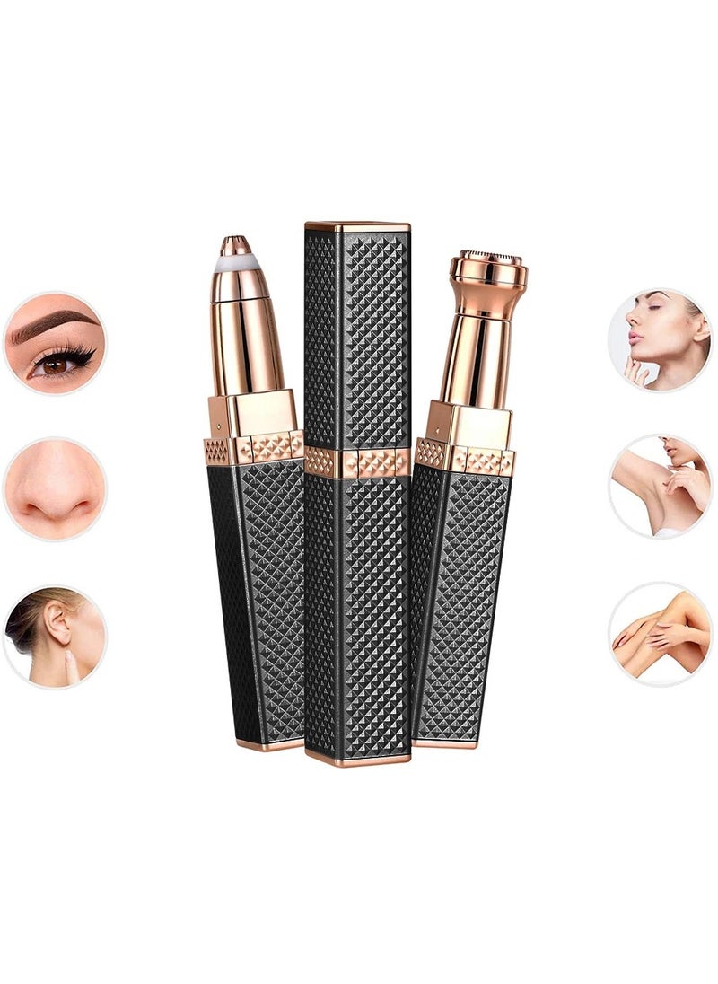 VIO 2 in 1 Facial Women Hair Remover Eyebrow Trimmer Rechargeable Painless Precision Lipstick Style Razor Trimmer for Facial Body Hair Shaver for Lips Nose Chin Face  - Image 1