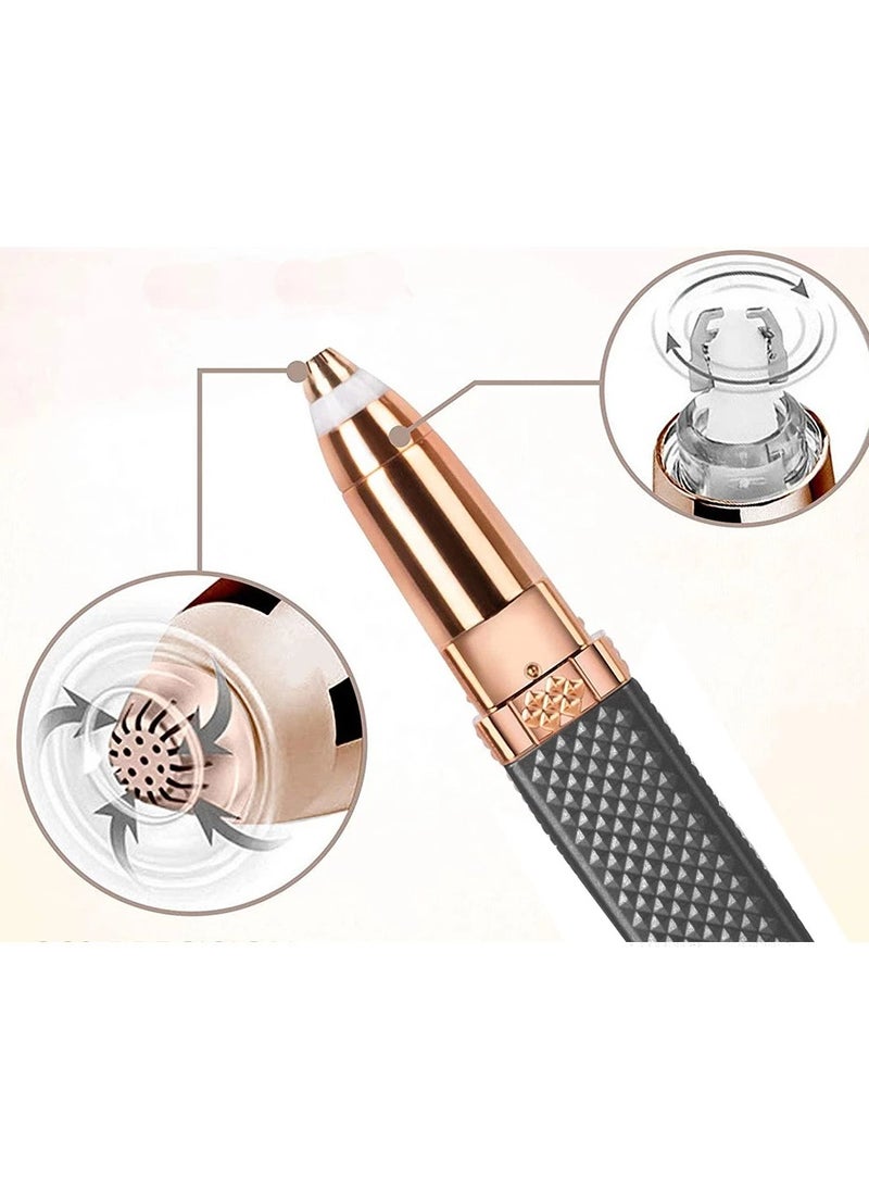 VIO 2 in 1 Facial Women Hair Remover Eyebrow Trimmer Rechargeable Painless Precision Lipstick Style Razor Trimmer for Facial Body Hair Shaver for Lips Nose Chin Face  - Image 5