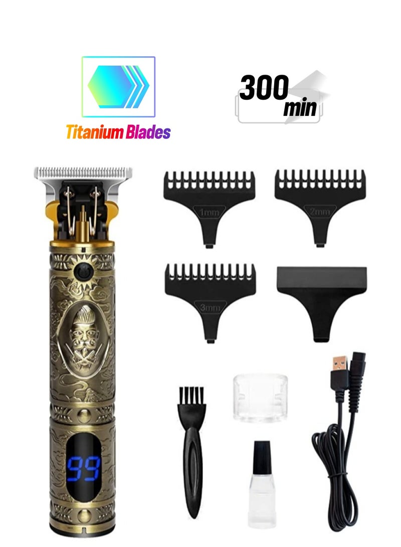 ماكينة قص الشعر T Blade للرجال، ماكينة قص الشعر Pro Li Outliner الكهربائية اللاسلكية، بدون فجوات، ماكينة حلاقة اللحية من Barbershop، ماكينة قص الشعر القابلة لإعادة الشحن - Image 1