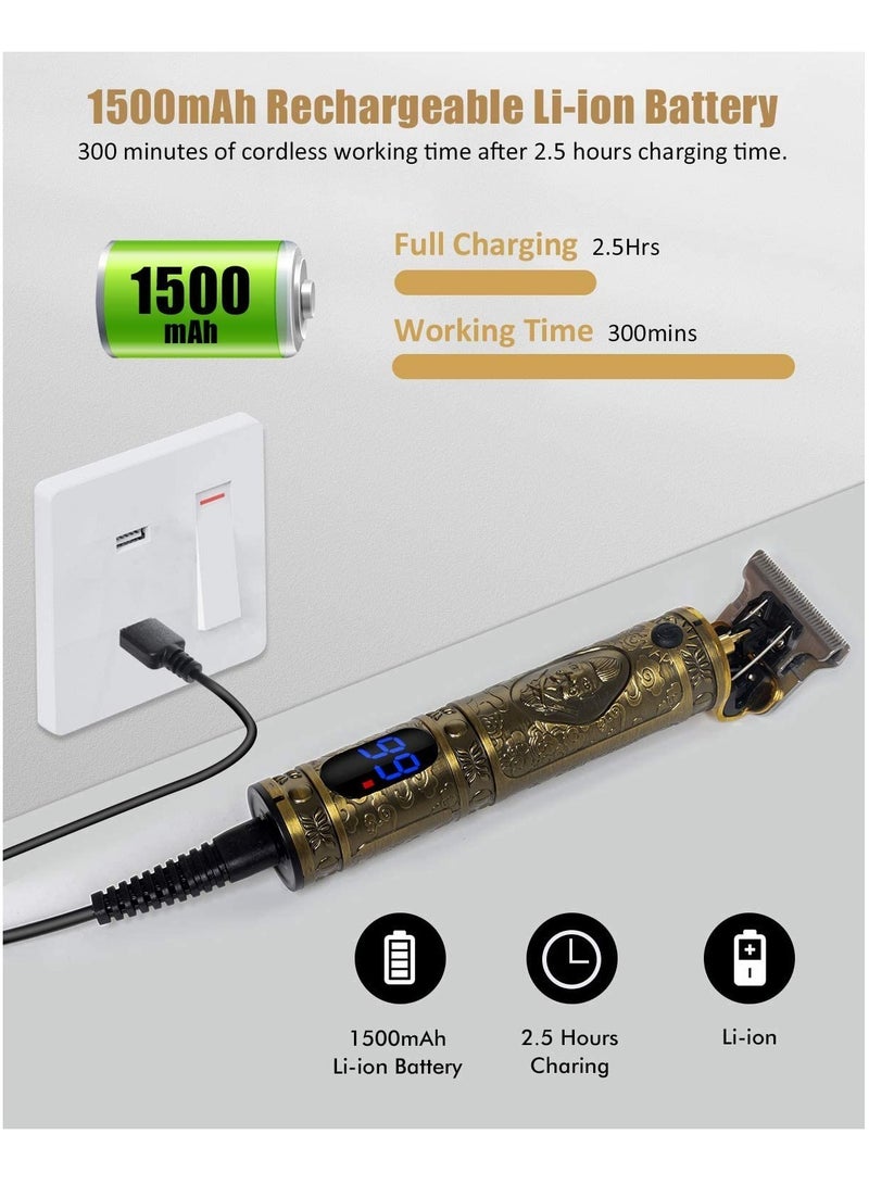 ماكينة قص الشعر T Blade للرجال، ماكينة قص الشعر Pro Li Outliner الكهربائية اللاسلكية، بدون فجوات، ماكينة حلاقة اللحية من Barbershop، ماكينة قص الشعر القابلة لإعادة الشحن - Image 3