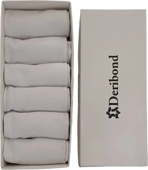 ديريبوند 6 Pieces Ankle Socks Women Cotton White