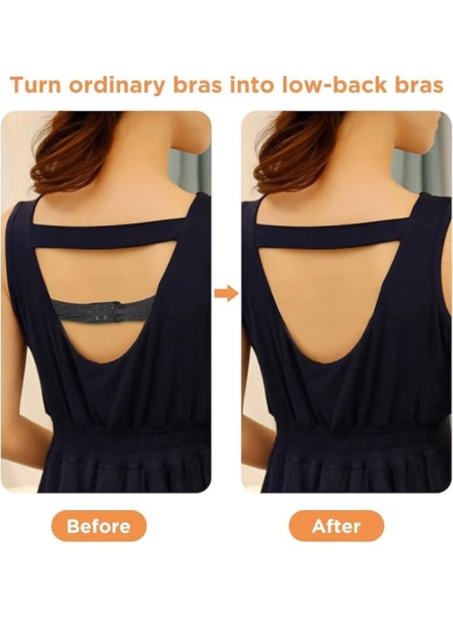 3 Pieces Adjustable Low Back Bra Extenders for Women – 2 Hook Bra Extension Strap Set – Backless Bra Extender for Dresses – Comfortable Fit Bra Band Expander in 3 Colors - Image 5