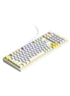 T-WOLF 80% Mechanical Gaming Keyboard LED Backlit Compact 97 Keys Wired Mechanical Keyboard With Volume Control Knob  Switch Keyboard for Gaming or Office  - Image 1