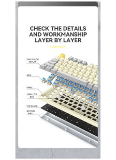 T-WOLF 80% Mechanical Gaming Keyboard LED Backlit Compact 97 Keys Wired Mechanical Keyboard With Volume Control Knob  Switch Keyboard for Gaming or Office  - Image 4