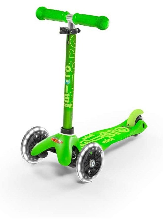 Micro Scooters - Mini Deluxe Green with LED Wheels MMD051 |Adjustable Handlebar |3 Wheels |Max Load 50KG | Scooter for Kids | Kids Scooter | Scooter with LED Wheels | Scooter for Kids 2-5 Years - Image 3