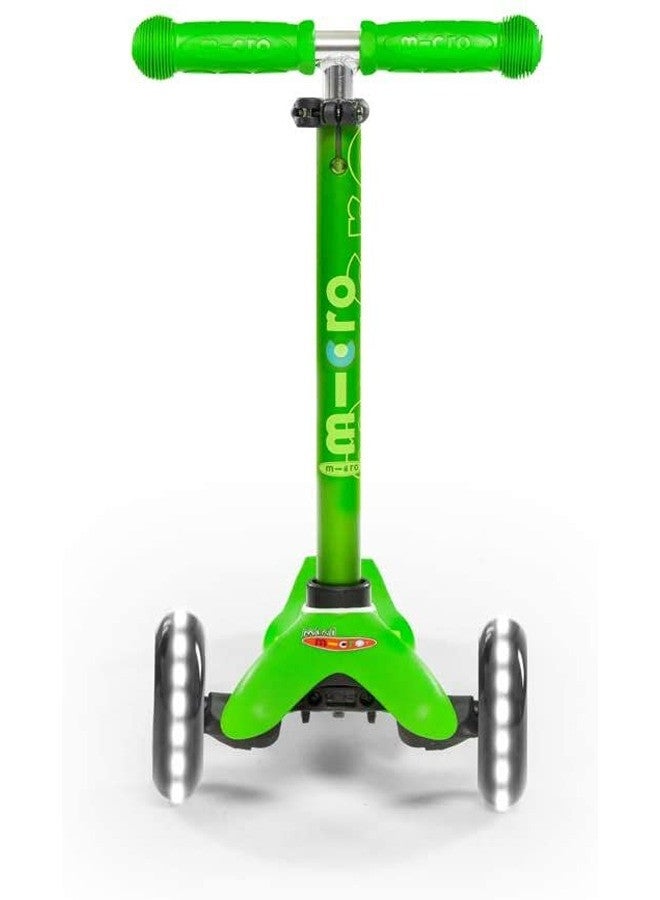 Micro Scooters - Mini Deluxe Green with LED Wheels MMD051 |Adjustable Handlebar |3 Wheels |Max Load 50KG | Scooter for Kids | Kids Scooter | Scooter with LED Wheels | Scooter for Kids 2-5 Years - Image 2