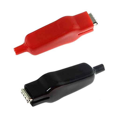 GDQLCNXB 20A Insulated Alligator Clips Electric Circuit Test Testing Crocodile Clamps (4 Red+4 Black)8 Pack - Image 3