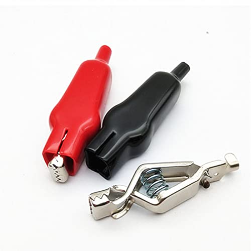 GDQLCNXB 20A Insulated Alligator Clips Electric Circuit Test Testing Crocodile Clamps (4 Red+4 Black)8 Pack - Image 2