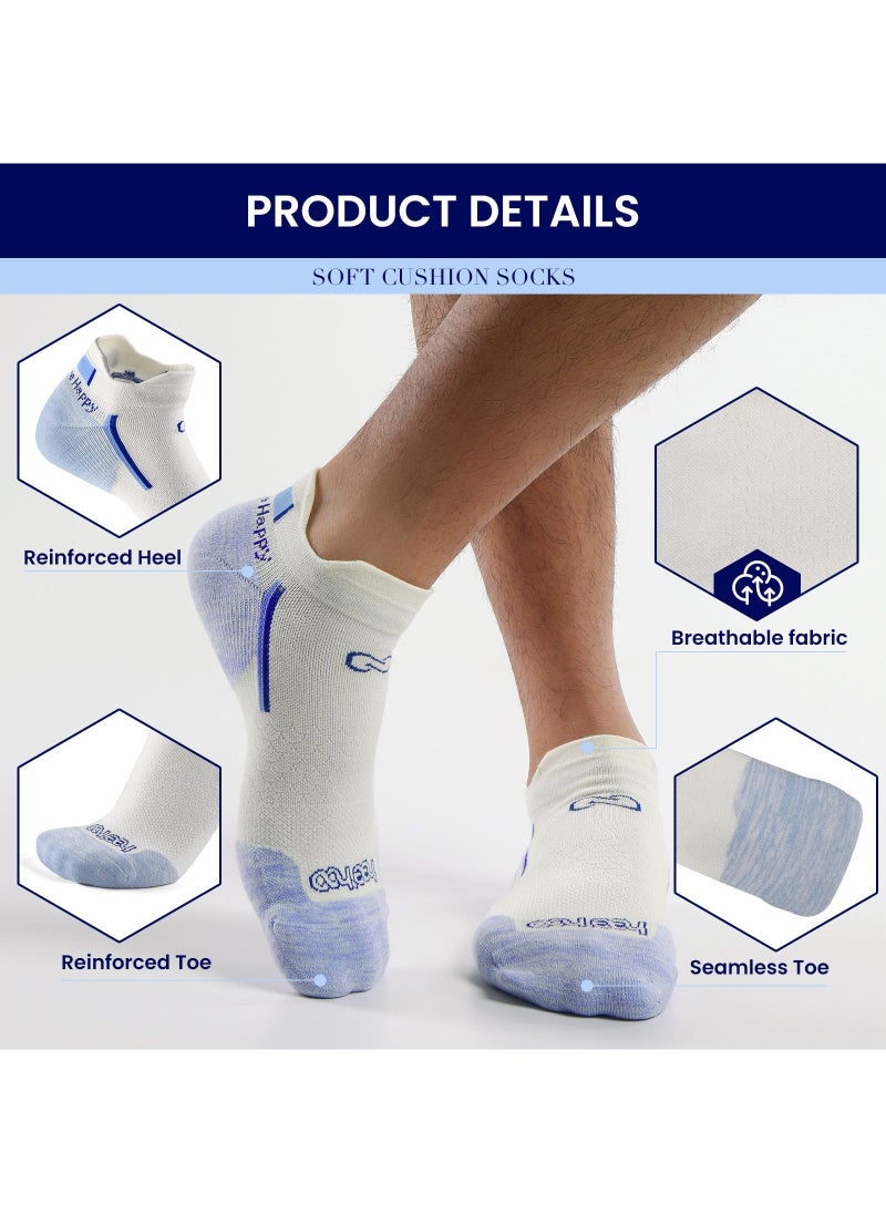 Unisex Bamboo Ankle Socks - White with Elegant Sky Blue Heel - Small/Medium (S/M) - pzsku/Z029292155D3A69CD4421Z/45/_/1740209255/664cf998-2b4e-4b63-919e-3bc1ca535268