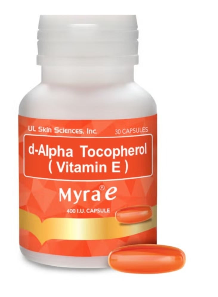 Myra E d-Alpha Tocopherol Vitamin E Myra e 400 I.U.30CAPSULE - Image 1